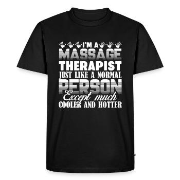 Massage Therapist Cooler Massage Therapist - Men's Premium Organic T-Shirt - black - Front - Nico (187cm)