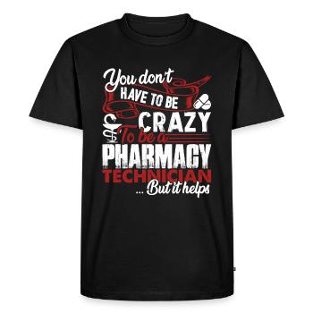 Pharmacy Technician Crazy Pharmacy Technician - Men's Premium Organic T-Shirt - black - Front - Nico (187cm)