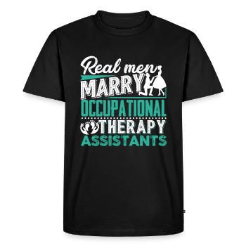 Marry Occupational Therapy Assistants - Men's Premium Organic T-Shirt - black - Front - Nico (187cm)