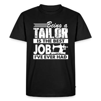 Tailor Is The Best Job - Men's Premium Organic T-Shirt - black - Front - Nico (187cm)