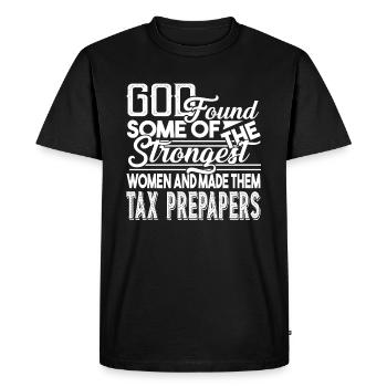 Tax Preparer Strong Women Become Tax Preparers - Men's Premium Organic T-Shirt - black - Front - Nico (187cm)