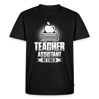 Teacher Assistant Retired Teacher Assistant - Men's Premium Organic T-Shirt - black - Front - Nico (187cm)