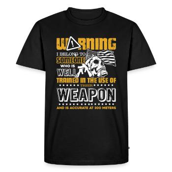 Veteran I Belong To A Veteran - Men's Premium Organic T-Shirt - black - Front - Nico (187cm)