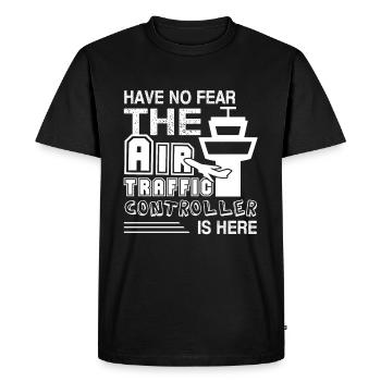 The Air Traffic Controller Is Here - Men's Premium Organic T-Shirt - black - Front - Nico (187cm)