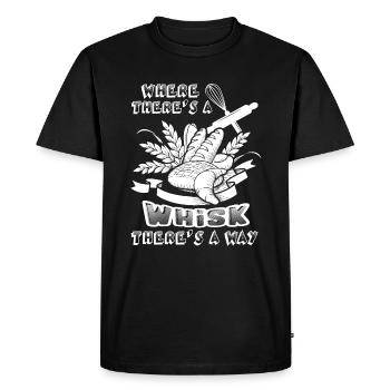 Baker Where There's A Whisk There's A Way - Men's Premium Organic T-Shirt - black - Front - Nico (187cm)