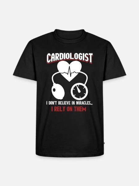 Cardiologist Rely On Miracles - Men's Premium Organic T-Shirt - black