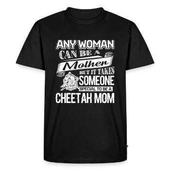 Cheetah Proud To Be Cheetah Mom - Men's Premium Organic T-Shirt - black - Front - Nico (187cm)