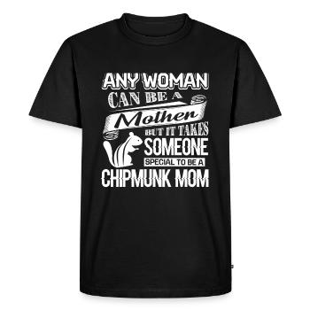 Chipmunk Proud To Be Chipmunk Mom - Men's Premium Organic T-Shirt - black - Front - Nico (187cm)