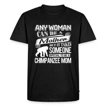 Chimpanzee Proud To Be Chimpanzee Mom - Men's Premium Organic T-Shirt - black - Front - Nico (187cm)