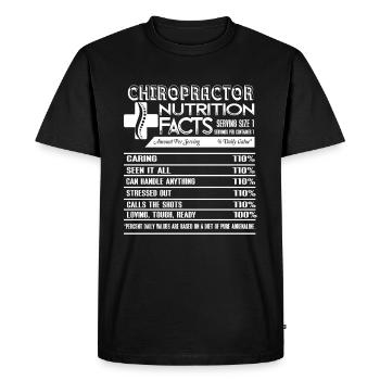 Chiropractor Nutrition Facts - Men's Premium Organic T-Shirt - black - Front - Nico (187cm)