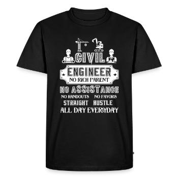 Civil Engineer Proud Civil Engineer - Men's Premium Organic T-Shirt - black - Front - Nico (187cm)