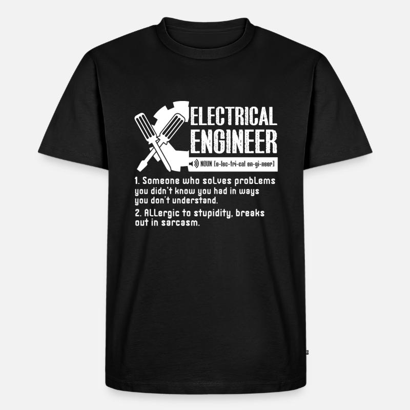 Electrical Engineer Definition - Men's Premium Organic T-Shirt - black