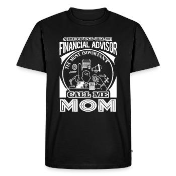 Financial Advisor Mom - Men's Premium Organic T-Shirt - black - Front - Nico (187cm)