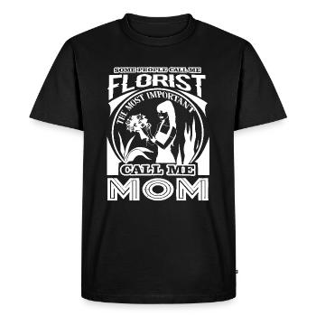 Florist Florist Mom - Men's Premium Organic T-Shirt - black - Front - Nico (187cm)