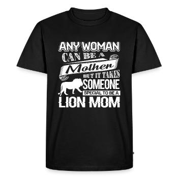 Lion Proud To Be Lion Mom - Men's Premium Organic T-Shirt - black - Front - Nico (187cm)