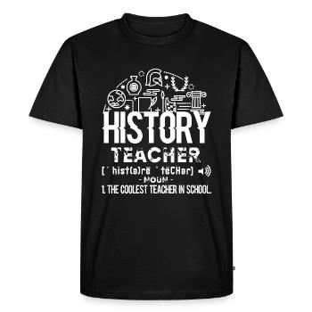 History Teacher Definition - Men's Premium Organic T-Shirt - black - Front - Nico (187cm)