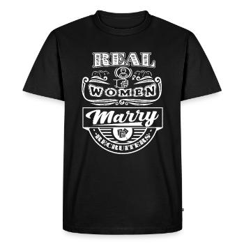 Recruiter Real Women Marry Recruiters - Men's Premium Organic T-Shirt - black - Front - Nico (187cm)