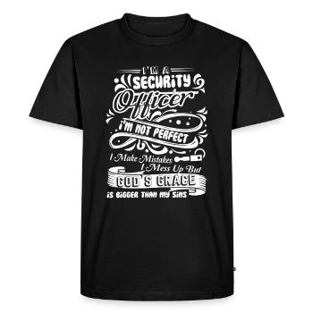 Security Officer I am A Security Officer - Men's Premium Organic T-Shirt - black - Front - Nico (187cm)