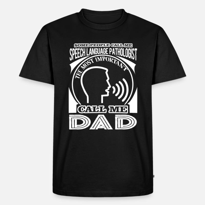 Speech Language Pathologist Dad - Men's Premium Organic T-Shirt - black