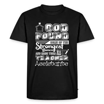 Teacher Assistant God Made Teacher Assistants - Men's Premium Organic T-Shirt - black - Front - Nico (187cm)