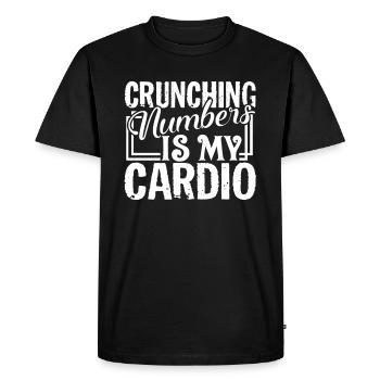 Accountant Crunching Numbers Is My Cardio - Men's Premium Organic T-Shirt - black - Front - Nico (187cm)