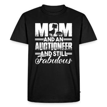 Auctioneer Fabulous Auctioneer Mom - Men's Premium Organic T-Shirt - black - Front - Nico (187cm)