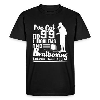 Beatboxing Beatboxing Solves Them All - Men's Premium Organic T-Shirt - black - Front - Nico (187cm)