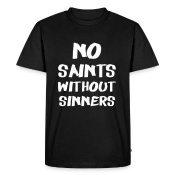 Aucun Saints Sans Sinners - T-shirt Premium bio Homme - noir - Devant - Nico (187cm)