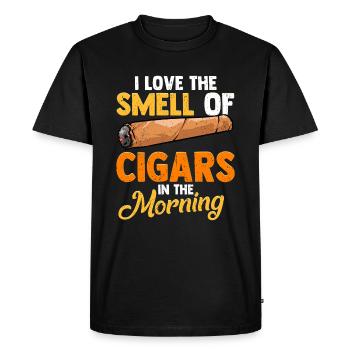 Cigar - Men's Premium Organic T-Shirt - black - Front - Nico (187cm)
