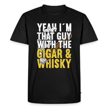 Cigar Cigars - Men's Premium Organic T-Shirt - black - Front - Nico (187cm)