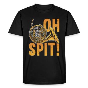 French Horn Brass Marching Band - T-shirt Premium bio Homme - noir - Devant - Nico (187cm)