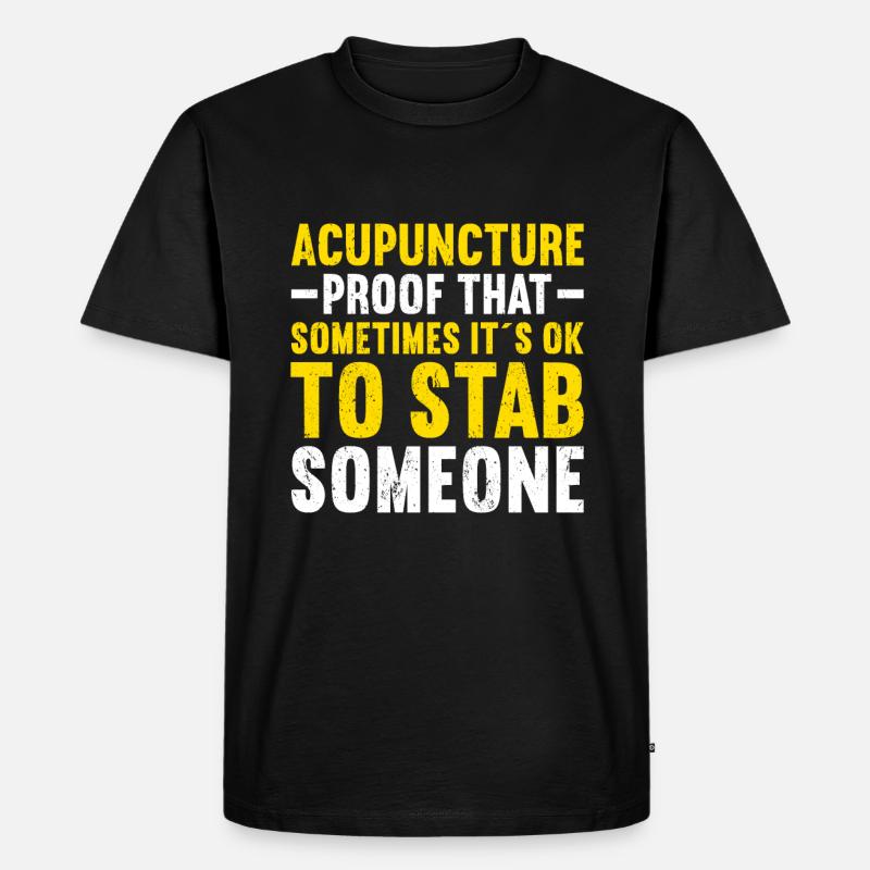 Akupunktur Akupunkteur - Männer Premium Bio T-Shirt - Schwarz