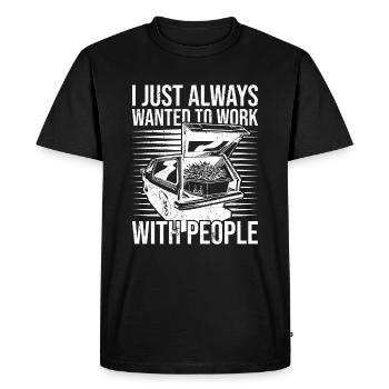 Cimetière mortuaire du directeur des funérailles des pompes funèbres - T-shirt Premium bio Homme - noir - Devant - Nico (187cm)