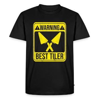 Tuiler Setter Tileter Tiles - T-shirt Premium bio Homme - noir - Devant - Nico (187cm)