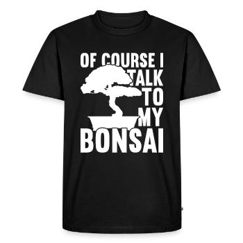 Bonsaï - T-shirt Premium bio Homme - noir - Devant - Nico (187cm)