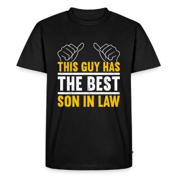beau-fils - T-shirt Premium bio Homme - noir - Devant - Nico (187cm)