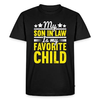Beau-fils - T-shirt Premium bio Homme - noir - Devant - Nico (187cm)