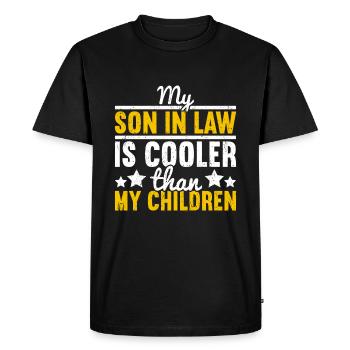 beau-fils - T-shirt Premium bio Homme - noir - Devant - Nico (187cm)