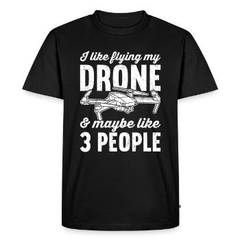 Drone Pilot Drones - Men's Premium Organic T-Shirt - black - Front - Nico (187cm)