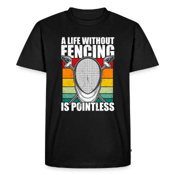 Fencing Fencer - Men's Premium Organic T-Shirt - black - Front - Nico (187cm)