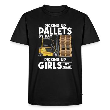 Forklift Driver Forklift Operator - Men's Premium Organic T-Shirt - black - Front - Nico (187cm)