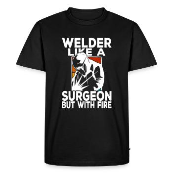 Soudeurs soudeurs - T-shirt Premium bio Homme - noir - Devant - Nico (187cm)