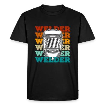 Soudeur Soudeur Soudeur - T-shirt Premium bio Homme - noir - Devant - Nico (187cm)