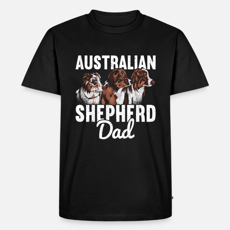 Australischer Schäferhund - Männer Premium Bio T-Shirt - Schwarz