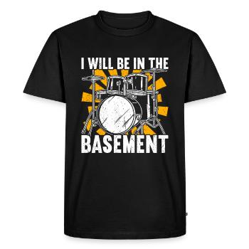 Drum Drummer Drumming Drummers - Men's Premium Organic T-Shirt - black - Front - Nico (187cm)