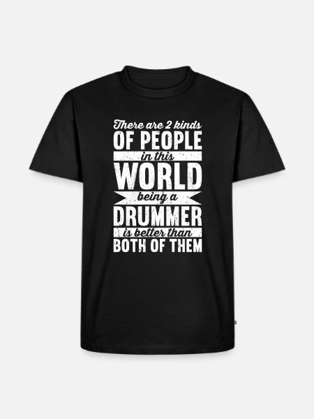 Drum Drummer Drumming Drummers - Men's Premium Organic T-Shirt - black