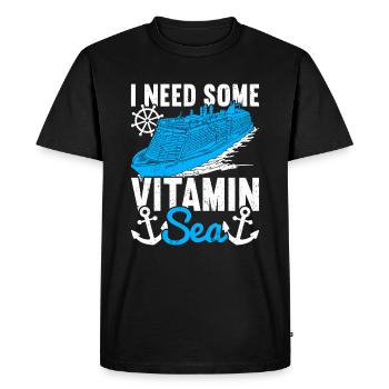 Bateau de croisière Croisière Vacances Croisière en famille - T-shirt Premium bio Homme - noir - Devant - Nico (187cm)