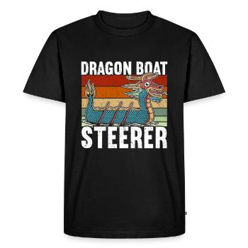 Dragon Boat - Men's Premium Organic T-Shirt - black - Front - Nico (187cm)