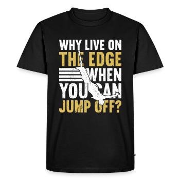 Bungee Jump Bungee Jumping - Men's Premium Organic T-Shirt - black - Front - Nico (187cm)