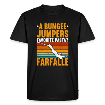 Bungee Jump Bungee Jumping - Men's Premium Organic T-Shirt - black - Front - Nico (187cm)